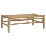 vidaXL Salon de jardin 4 Pièces avec coussins blanc crème bambou