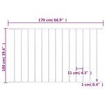 vidaXL Panneau de clôture Acier enduit de poudre 1 7x1 m Blanc