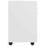 vidaXL Armoire latérale avec roues Blanc 33x38x60 cm Bois d’ingénierie