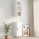 vidaXL Armoire murale Blanc brillant 34 5x32 5x90 cm Bois d'ingénierie