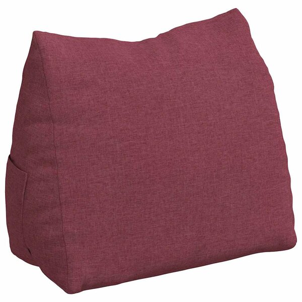 vidaXL Coussin de Dos Bordeaux 60 x 20 x 50 cm tissu
