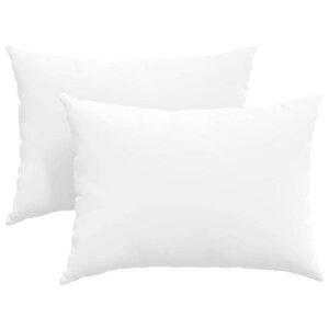 vidaXL Coussins de canapé 2 pc tissu Blanc 70 x 50 cm