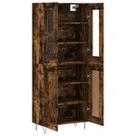 vidaXL Buffet haut Chêne fumé 69 5x34x180 cm Bois d'ingénierie