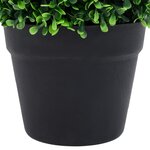 vidaXL Plantes de buis artificiel 2 Pièces avec pots Boule Vert 27 cm
