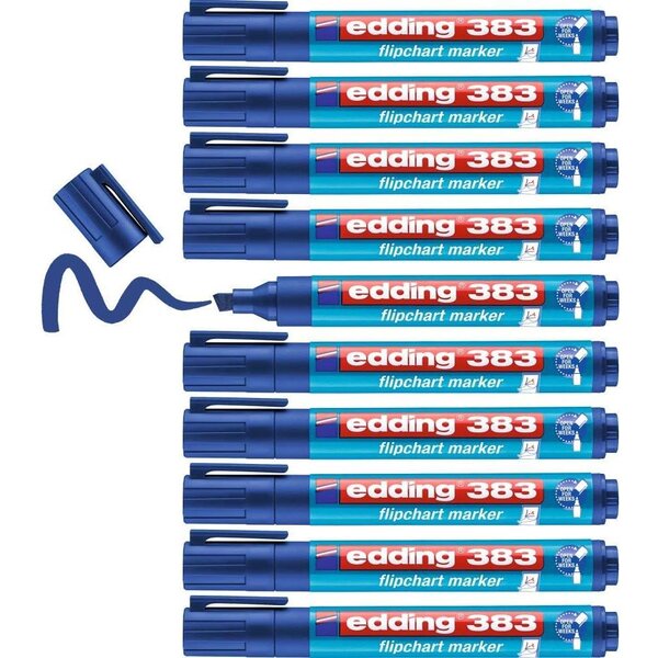 Marqueur pour chevalets 383 bleu 1-5 mm x 10 EDDING