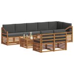 vidaXL Ensembles de canapés avec coussin 9 Pièces Naturel et Anthracite