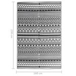 vidaXL Tapis d'extérieur Noir 160x230 cm PP