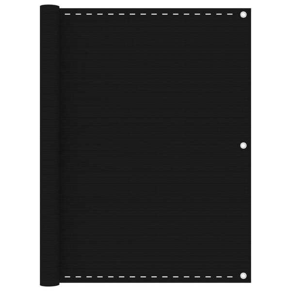 vidaXL Écran de balcon Noir 120x400 cm PEHD