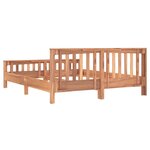 vidaXL Cadre de lit Bois de teck massif 160x200 cm