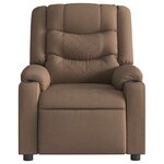 vidaXL Fauteuil inclinable de massage électrique marron tissu