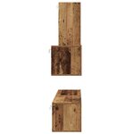 vidaXL Meuble TV mural 4 Pièces Bois ancien 200 x 30 x 30 cm