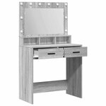vidaXL Table de Toilette avec tiroir Gris Sonoma 79 x 41 x 135 cm