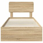 vidaXL Cadre de lit Chêne Sonoma 90 x 190 cm Bois d'ingénierie