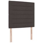 vidaXL Tête de lit LED avec bandes LED Marron foncé 100 cm tissu
