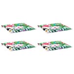 vidaXL Coussins de chaise de jardin lot de 4 multicolore 40x40x4 cm