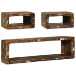 vidaXL Set de meuble TV 3 pièces Multicolore en bois massif récupéré