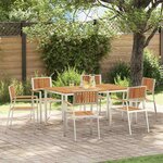 vidaXL Ensemble de salle à manger pour jardin 7 Pièces