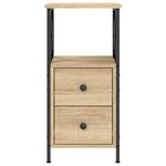 vidaXL Tables de chevet 2Pièces chêne sonoma 34x35 5x70cm bois ingénierie
