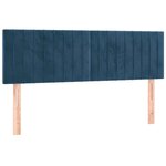 vidaXL Sommier à lattes de lit avec matelas LED Bleu foncé 140x190 cm