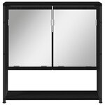 vidaXL Ensemble de meubles de salle de bain 3 pièces en bois d'ingénierie chêne noir