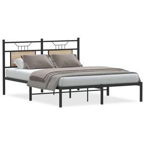 vidaXL Cadre de lit sans matelas chêne sonoma 150x200 cm