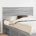 vidaXL Tête de lit Gris Sonoma 150 cm Bois d'ingénierie