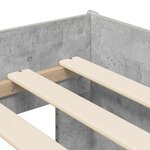 vidaXL Cadre de lit pour enfants avec rangement Gris béton 90 x 190 cm
