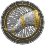 Pièce de monnaie en Argent 10 Mark g 62.2 (2 oz) Millésime 2024 Artefacts GJALLARHORN