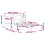 vidaXL Cadre de lit avec LED sans matelas blanc 120x200 cm