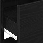 vidaXL Tables de chevet avec tiroir 2 Pièces chêne noir 51x31x47 cm