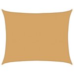 vidaXL Voile d'ombrage 160 g/m² rectangulaire sable 6x7 m PEHD