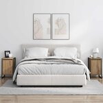 vidaXL Table de chevet Chêne artisan 39 5 x 30 x 50 cm