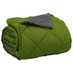 vidaXL Duvet d'été simple Vert et Anthracite 220 x 260 cm Microfibre