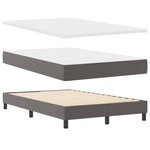 vidaXL Cadre de lit avec matelas Gris 120 x 200 cm Faux cuir