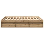 vidaXL Cadre de lit sans matelas chêne artisanal 160x200 cm
