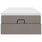 vidaXL Cadre de lit ottoman avec matelas taupe 90x190 cm tissu