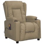 vidaXL Fauteuil de massage Cappuccino Similicuir