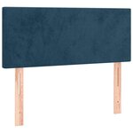 vidaXL Tête de lit Bleu foncé 80x5x78/88 cm Velours