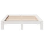 vidaXL Cadre de lit sans matelas blanc 140x190 cm bois de pin massif