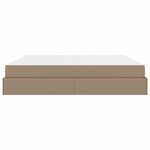 vidaXL Cadre de lit avec matelas Cappuccino 200 x 200 cm Faux cuir