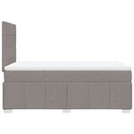 vidaXL Sommier à lattes de lit avec matelas Taupe 120x200 cm Tissu