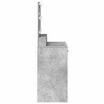 vidaXL Coiffeuse Gris béton 79 x 41 x 135 cm Bois d'ingénierie