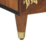 vidaXL Cabinet de chevet avec tiroir marron miel 50 x 33 x 62 cm
