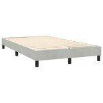 vidaXL Sommier à lattes de lit et matelas gris clair 160x220cm velours