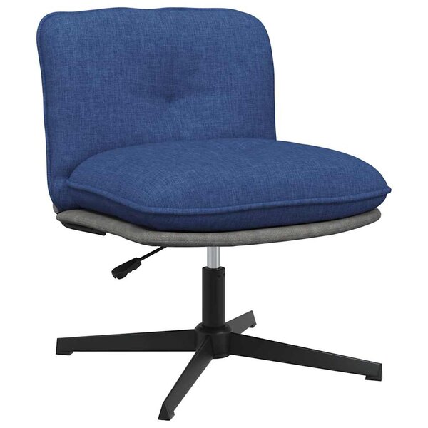 vidaXL Chaise pivotante de bureau Bleu Tissu