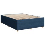 vidaXL Sommier à lattes de lit avec matelas Bleu 140x200 cm Tissu