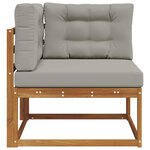 vidaXL Canapé d'angle extérieur Bois d'Acacia Massif Naturel