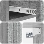 vidaXL Table d'appoint murale Sonoma gris 87 5 x 34 5 x 17 cm