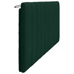 vidaXL Coussin de tête de lit Hanko vert foncé 200 cm velours