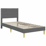 vidaXL Cadre de lit 100 x 200 cm Gris foncé